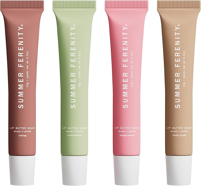 4 PCS Summer Lip Balm Tinted Lip Butter Balm - Conditioning Lip Mask,Ultra-Hydrating,Instant Mois... | Amazon (US)