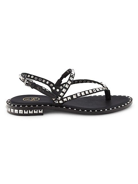 Peps Studded Leather Sandals | Saks Fifth Avenue OFF 5TH