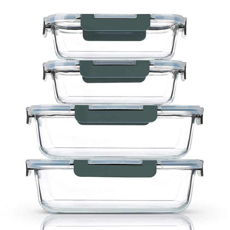 M MCIRCO [80 oz & 36 oz Extra Large Glass Food Storage/Baking Containers Set with Lids, 2 Pack 80... | Amazon (US)