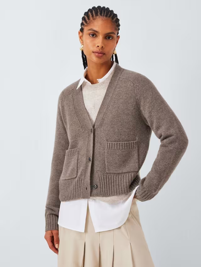 John Lewis Wool Blend V-Neck Cardigan | John Lewis (UK)