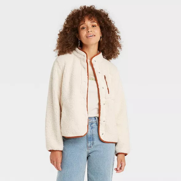 Women's Faux Fur Sherpa Jacket - Universal Thread™ | Target