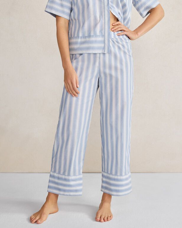 Organic Cotton Poplin Vintage Stripe Pajama Pants | Haven Well Within
