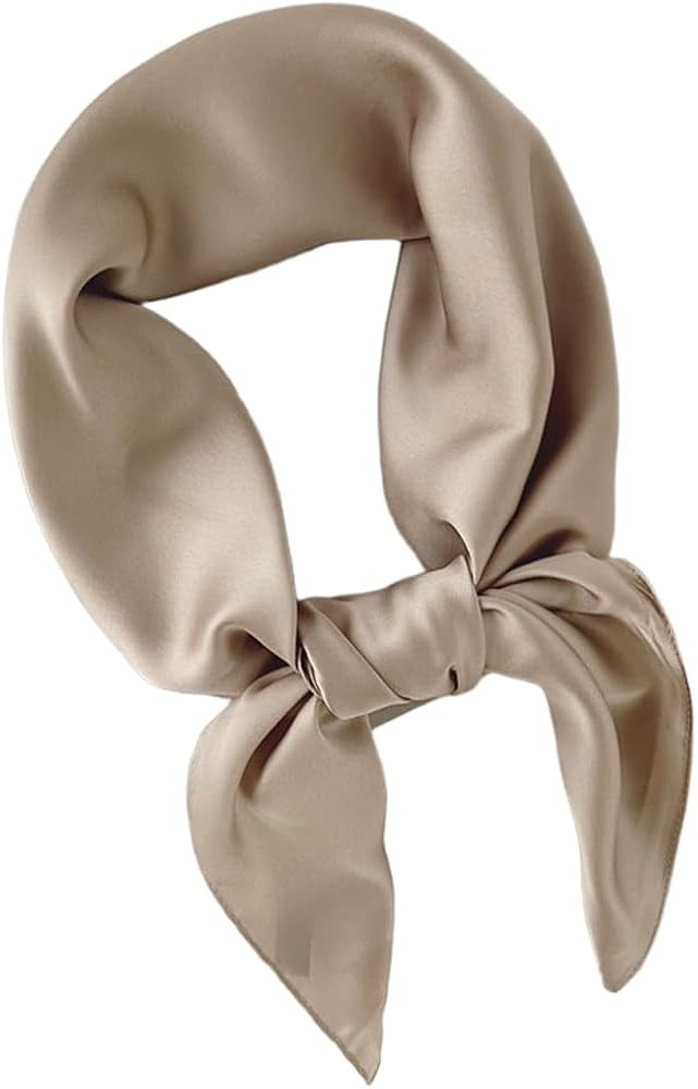 CHUNG Women's Square Satin Scarf 27.5" Bandanas Solid 50s Retro Neck Scarves Emulation Silk Handb... | Amazon (US)