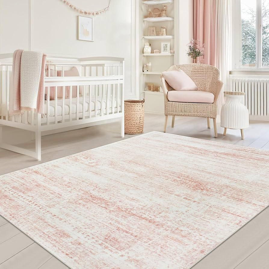 Washable Rugs 5x7 Area Rugs for Living Room,Bedroom,Dining Room- Ultra Soft Faux Wool Nursery Rug... | Amazon (US)