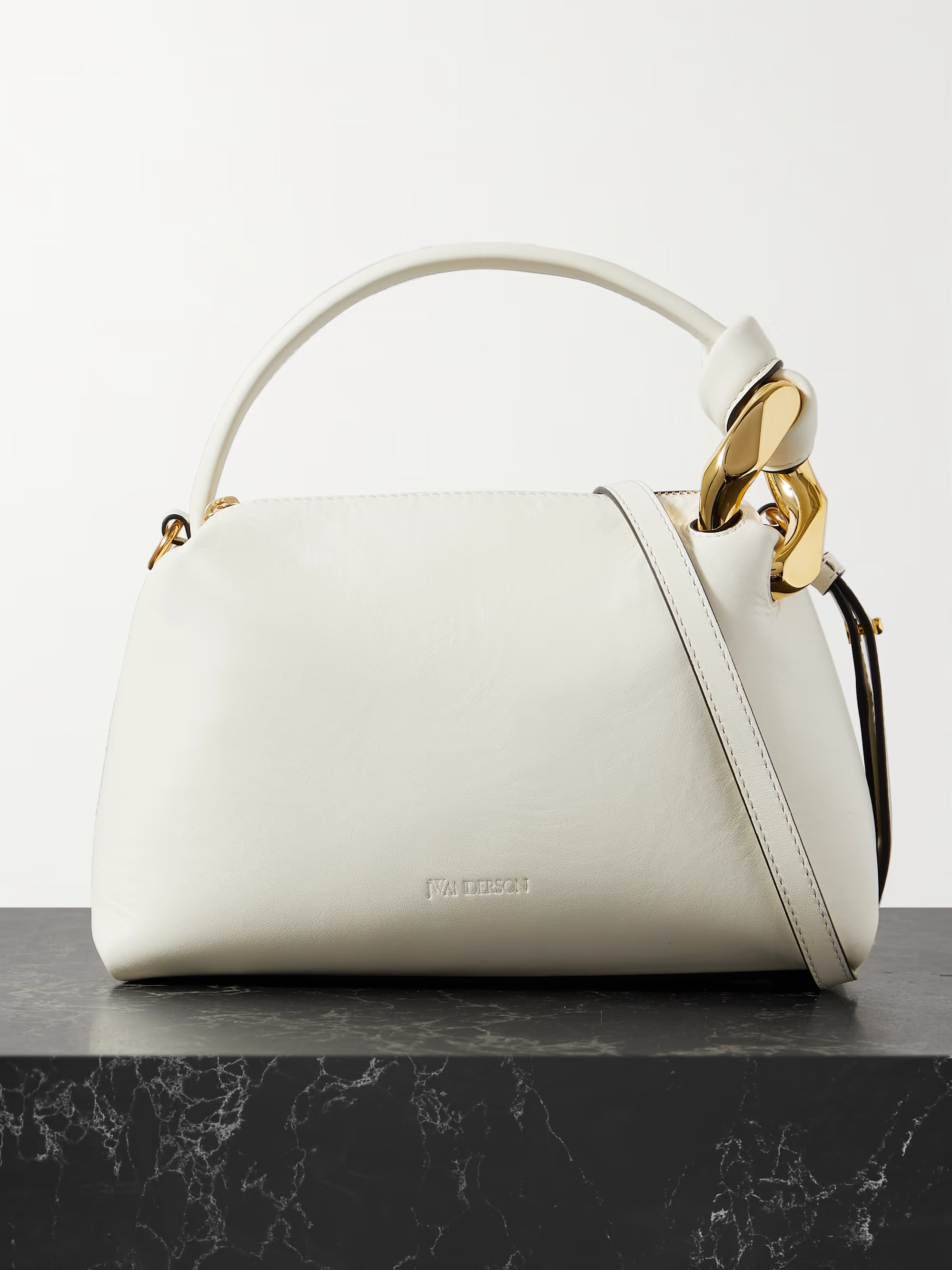 JWA Corner small chain-embellished leather shoulder bag | NET-A-PORTER APAC