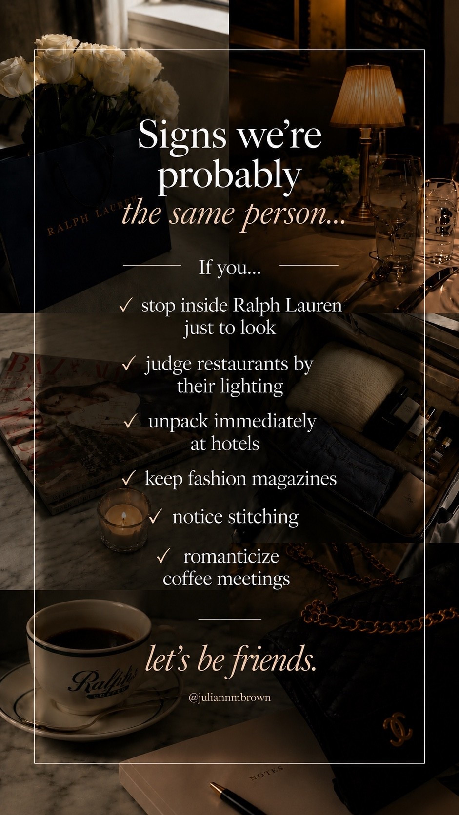 If this feels like you, you’re in the right place.

I share timeless fashion, beautiful places, travel inspiration, and the little luxuries that make everyday life feel more intentional. Shop the pieces that fit this lifestyle through my LTK. 🤍

#FashionLifestyle #LuxuryLifestyle #FashionEditor #SoftLuxury #StyleCommunity
