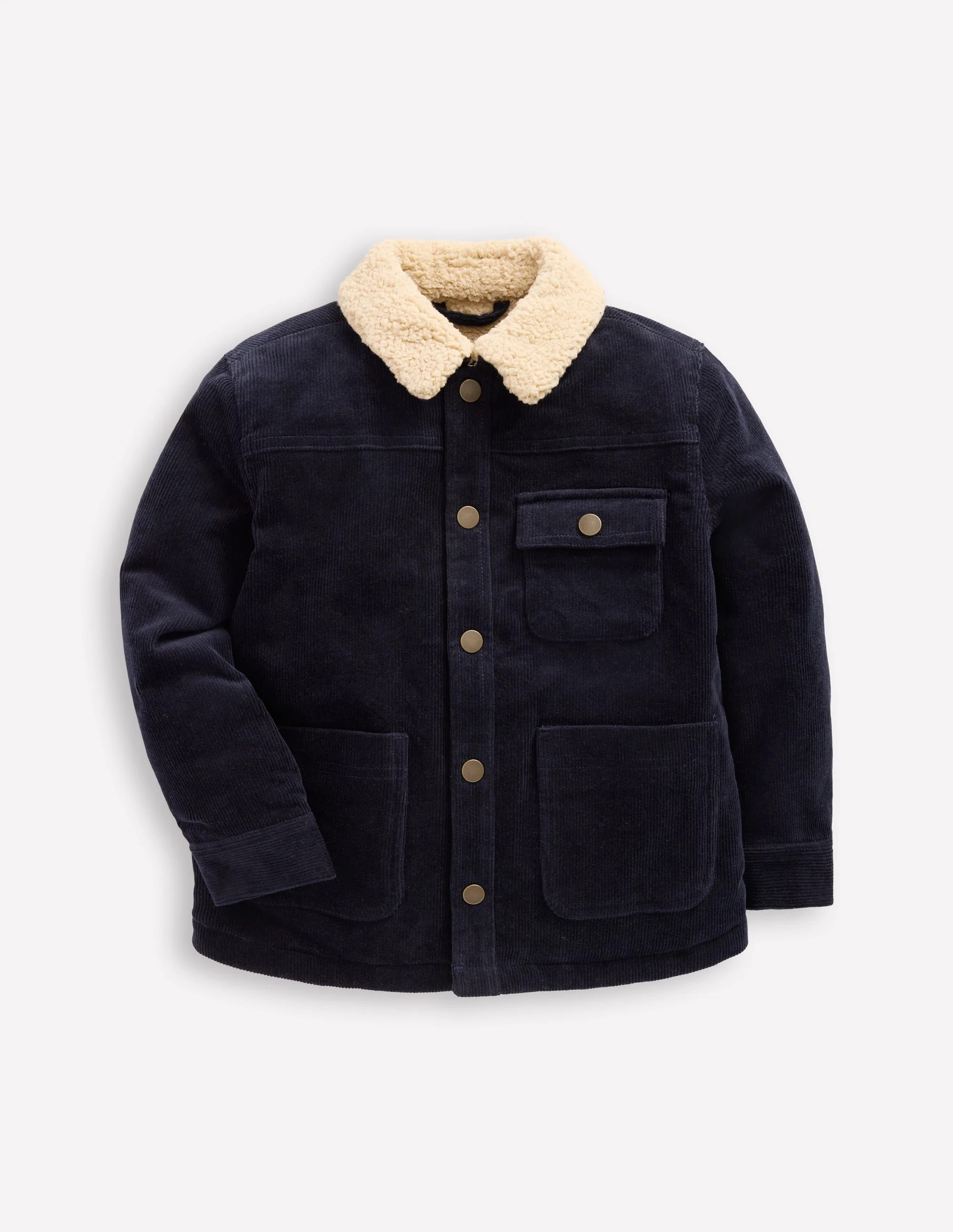 Borg Lined Cord Jacket-College Navy | Boden (US)