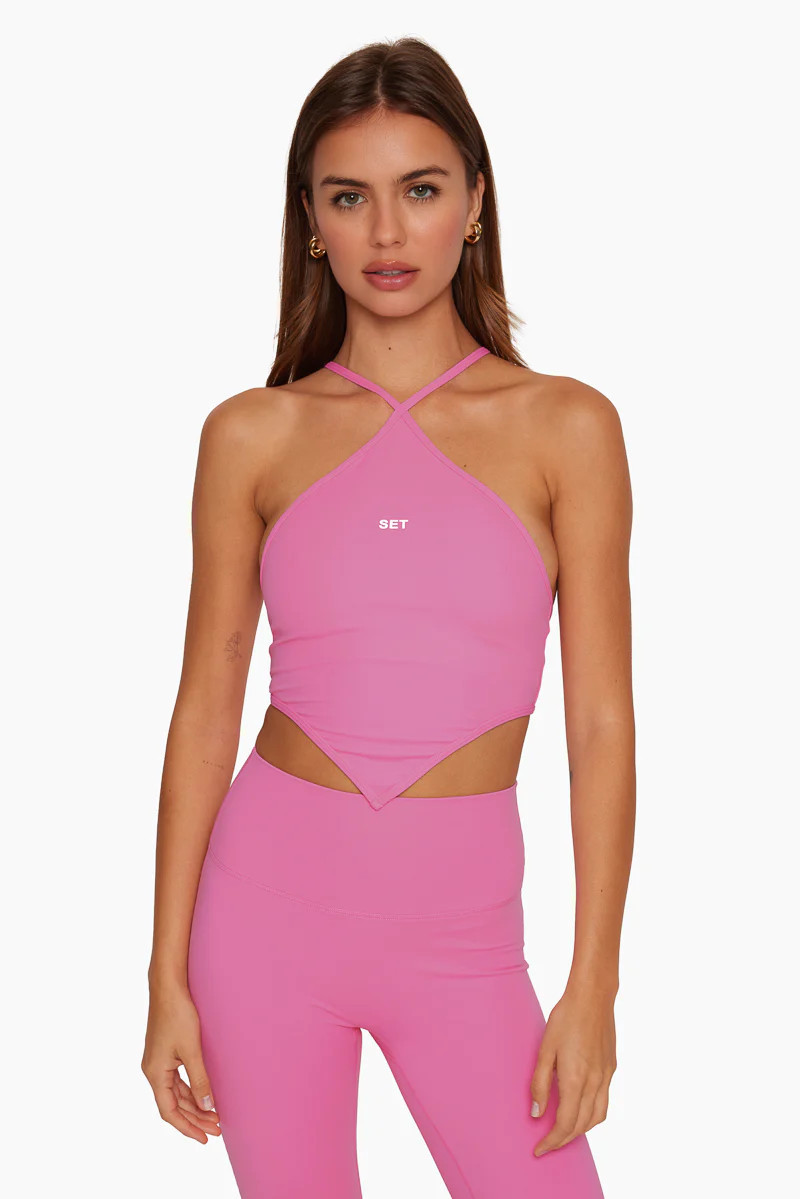 SPORTBODY® HALTER CROSS BRA 
                            pucker | SET Active