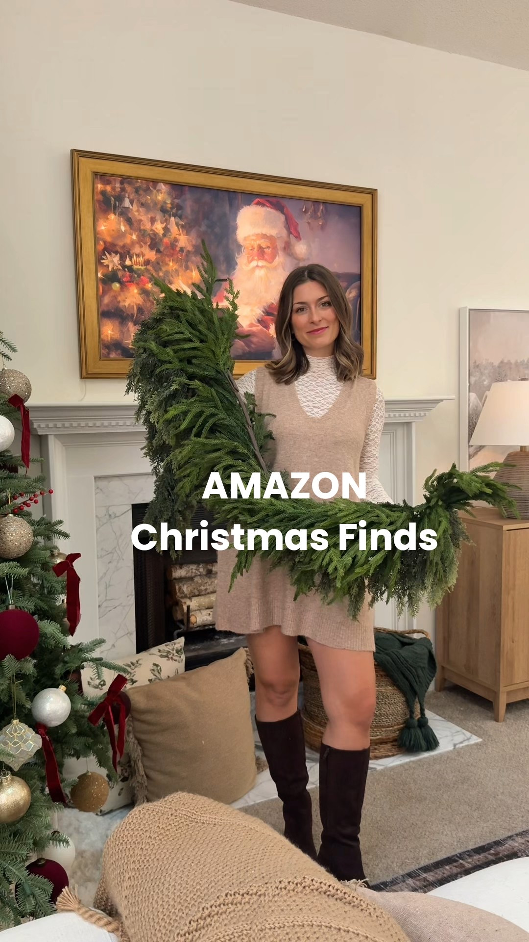 1. These red velvet bows come pre-made and all you have to do is tie them onto the tree! These made our tree pop! 
2. Norfolk pine + cedar garland. I twisted these strands together to create one full looking garland strand for our mantle!
3. Gingerbread house plates look so high end but are at an affordable price! They come as a set of 4
4. The prettiest twinkle lights ✨ they are battery powered and instantly elevate your mantle! We got them in the warm white option! 
5. cedar branches. These look so realistic and are perfect to add to any vase! I’m using the 12 pack in this video! 



#LTKCyberWeek #LTKHoliday #LTKHome