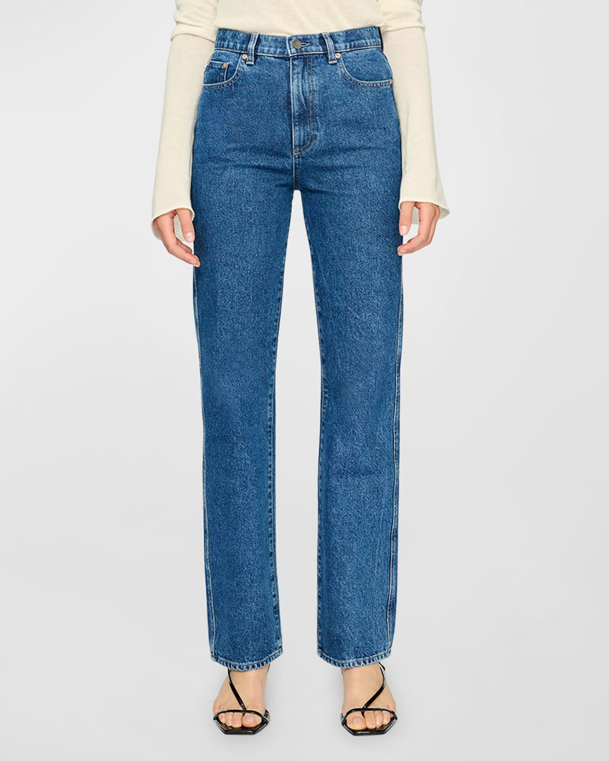 Demie Straight High Rise Jeans | Neiman Marcus