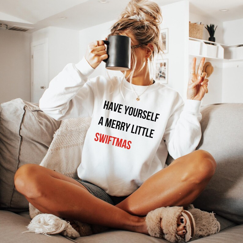 Merry Swiftmas Christmas Sweatshirt, Kids Womens Christmas Sweater, Christmas Sweater, Gifts for ... | Etsy (US)