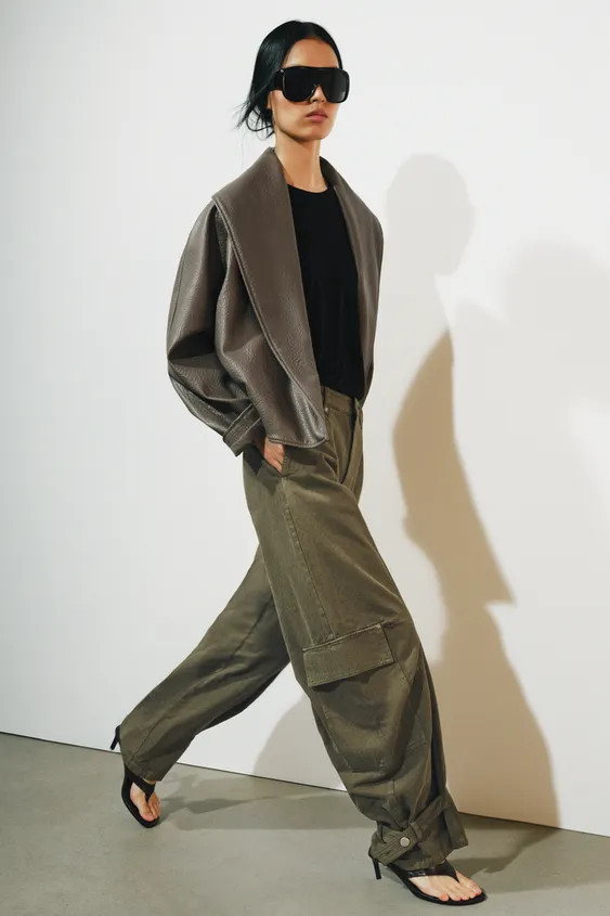 ZW COLLECTION BARREL CARGO PANTS | Zara US