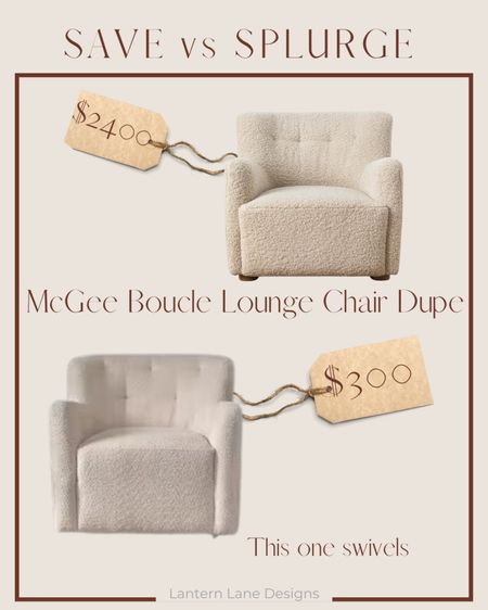 McGee and Co Magda Teddy Bear Boucle Lounge Chair dupe, Boucle lounge chair, boucle swivel chair, boucle accent chair, Magda chair 

#LTKhome #LTKstyletip