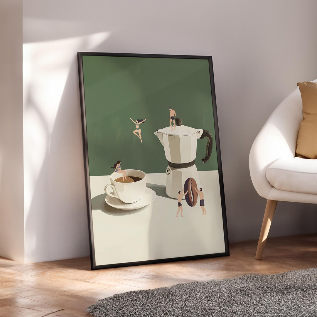 Coffee Adventure Print, Good Morning Coffee Poster, Espresso Wall Art, Coffee Lover Prints, Trend... | Etsy (US)