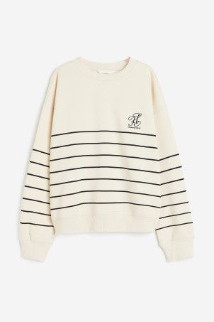 Sweatshirt - Cream/Paris - Ladies | H&M US | H&M (US + CA)