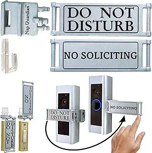 Fits Any Doorbell, Rotates-a Dual Purpose Sign-DO NOT DISTURB and NO SOLICITING combined Easy ins... | Amazon (US)