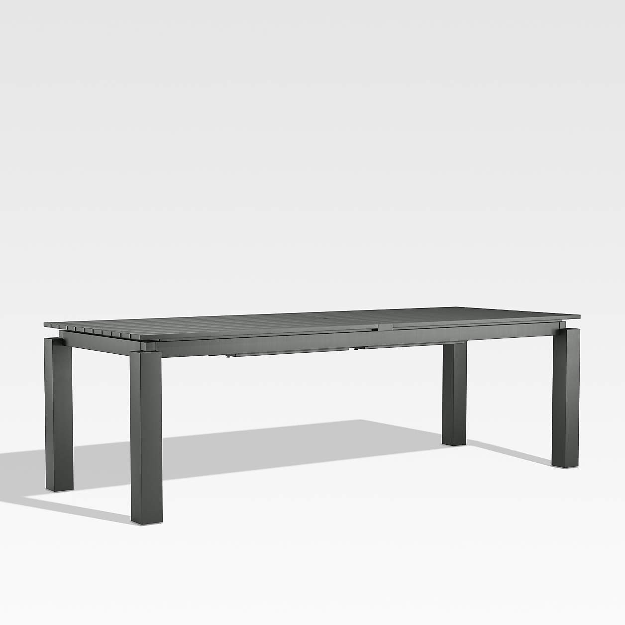 Walker 96"-144" Metal Extendable Outdoor Dining Table + Reviews | Crate & Barrel | Crate & Barrel