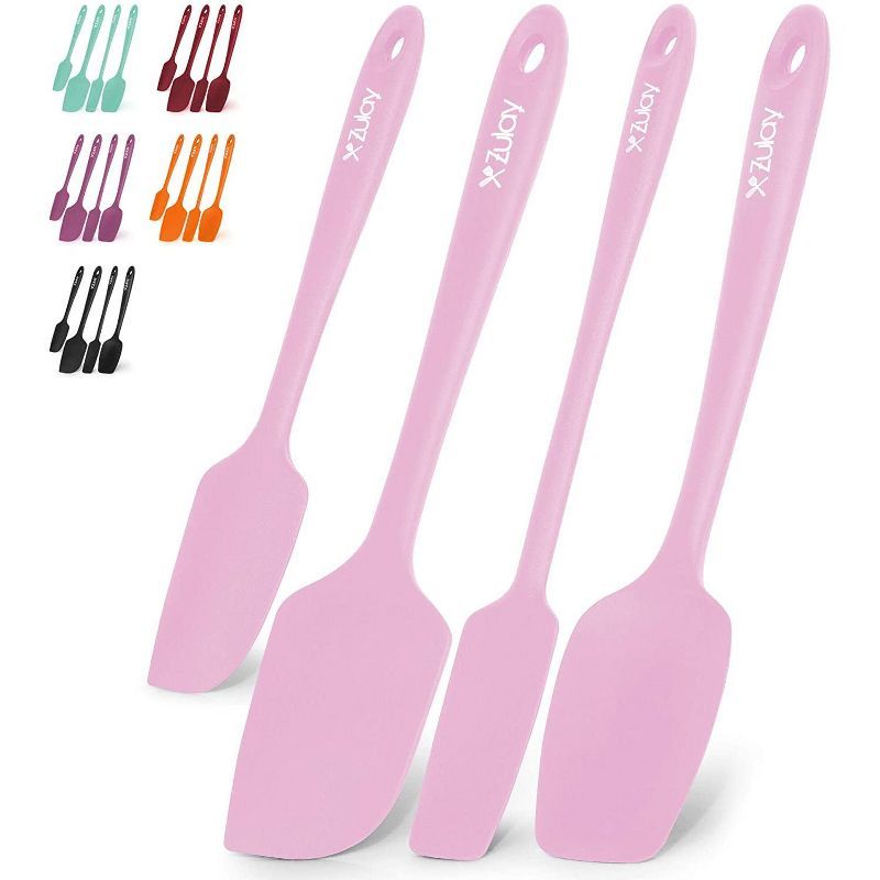 Zulay Kitchen 4pcs Silicone Spatula Set - Heat Resistant Tools for Cooking Baking & Mixing for No... | Target