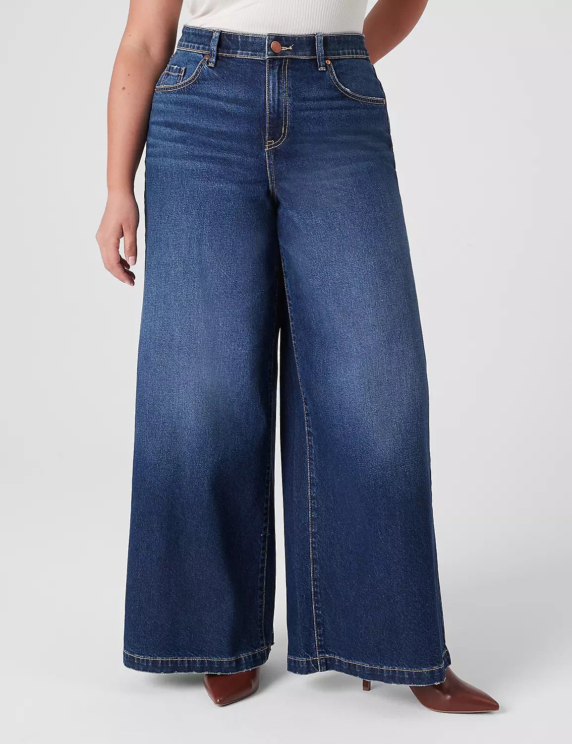 Signature Fit High-Rise Ultra Wide Leg Jean | LaneBryant | Lane Bryant (US)