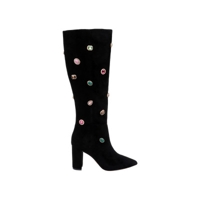 L'AGENCE Concourse Boot In Black Suede | L'Agence