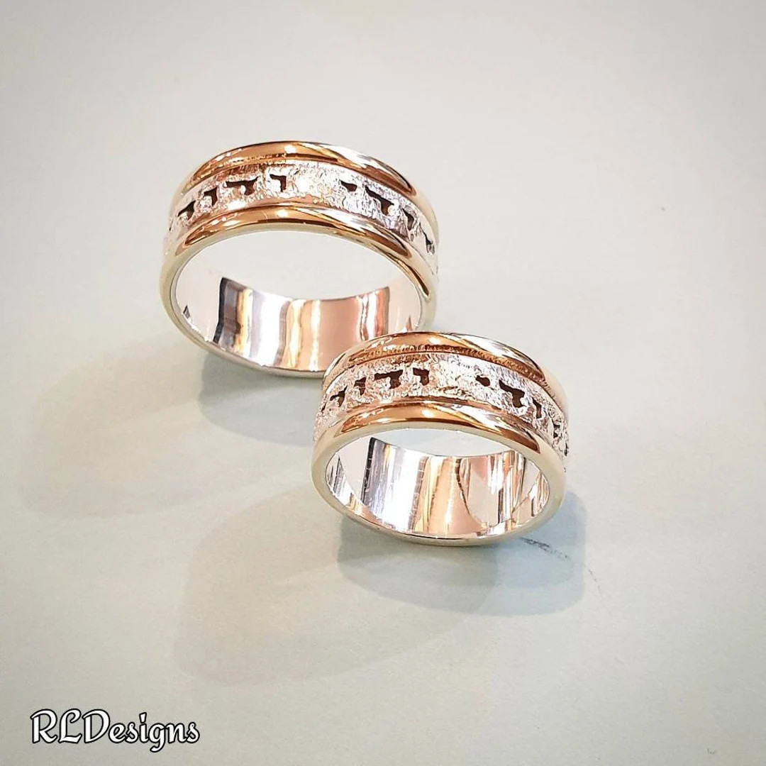 Jewish Wedding Ring Personalized Engraved I Am My Beloved's and My Beloved is Mine Made in Israel... | Etsy (US)