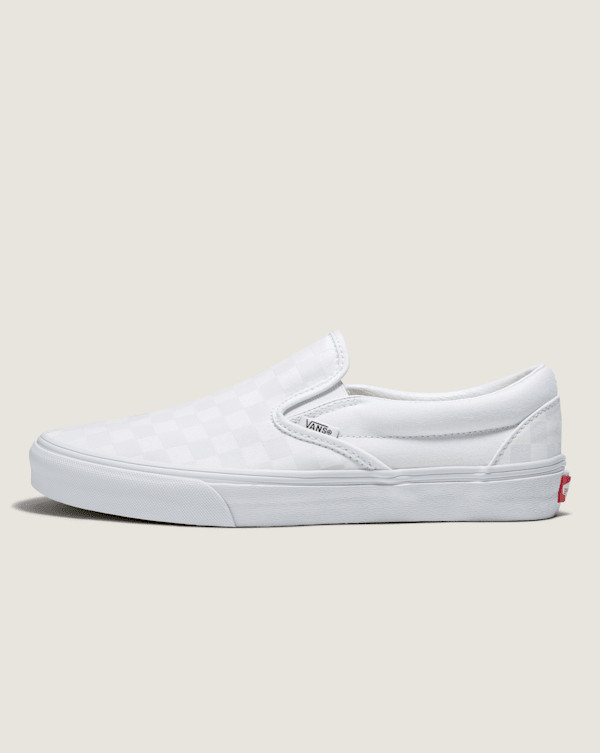 Vans Customs True White Checkerboard Slip-On Wide - 9.5 Men / 11.0 Women | Vans (US)