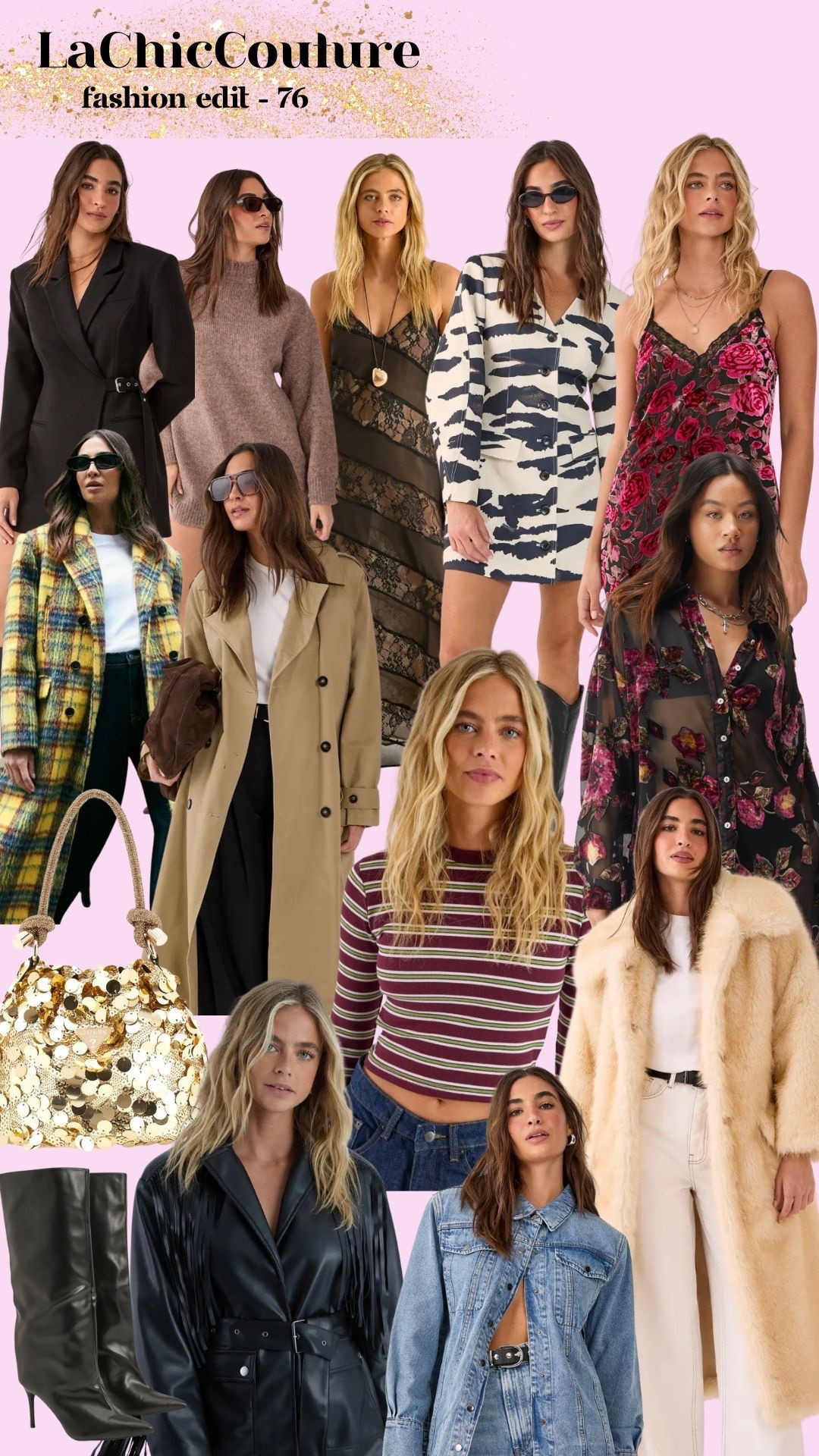 LaChicCouture Fashion Edit - 76 Fall Outfit. Holiday Outfit Inspo. Fashion trends. Fall Capsule Wardrobe #ootd #streetstyle #FashionTrends #Outfitinspo #falloutfits #falllooks #vogue #outfitideas #lachiccouture

























#LTKParties #LTKSeasonal #LTKStyleTip