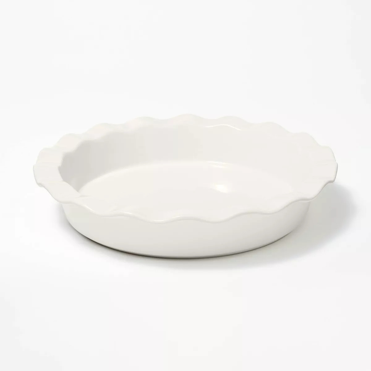 9" Round Stoneware Ruffle Pie Dish Cream - Figmint™ | Target
