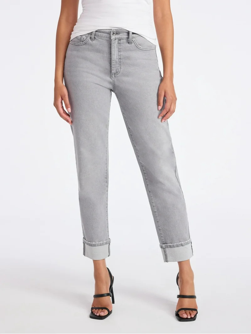 Sofia by Sofia Vergara Women's Beatrix Relaxed Boyfriend Jeans, 27" Inseam, Sizes 0-20 | Walmart (US)