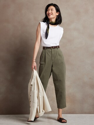 High-Rise Crop Chino | Banana Republic Factory