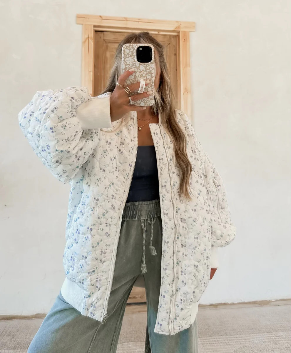 Spring Adventures Quilted Bomber Jacket | CK Squared Boutique