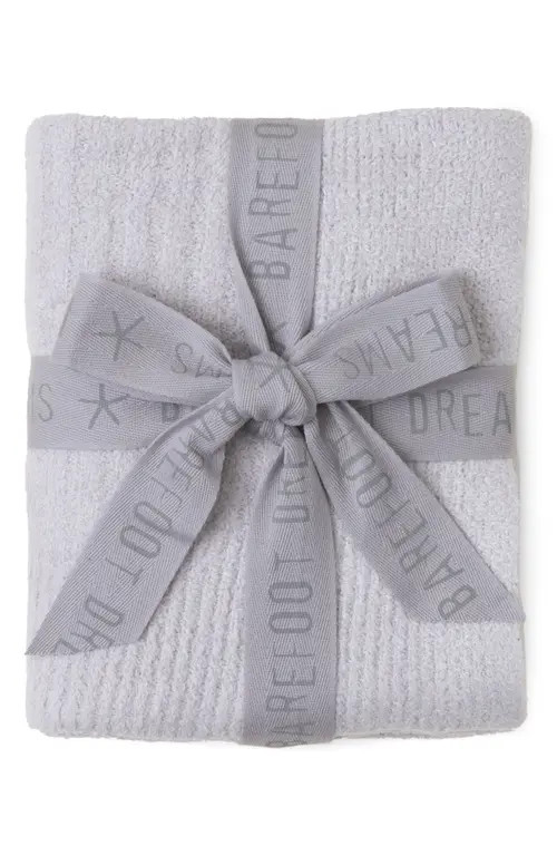 barefoot dreams CozyChic™ Lite® Ribbed Blanket in Oyster at Nordstrom | Nordstrom