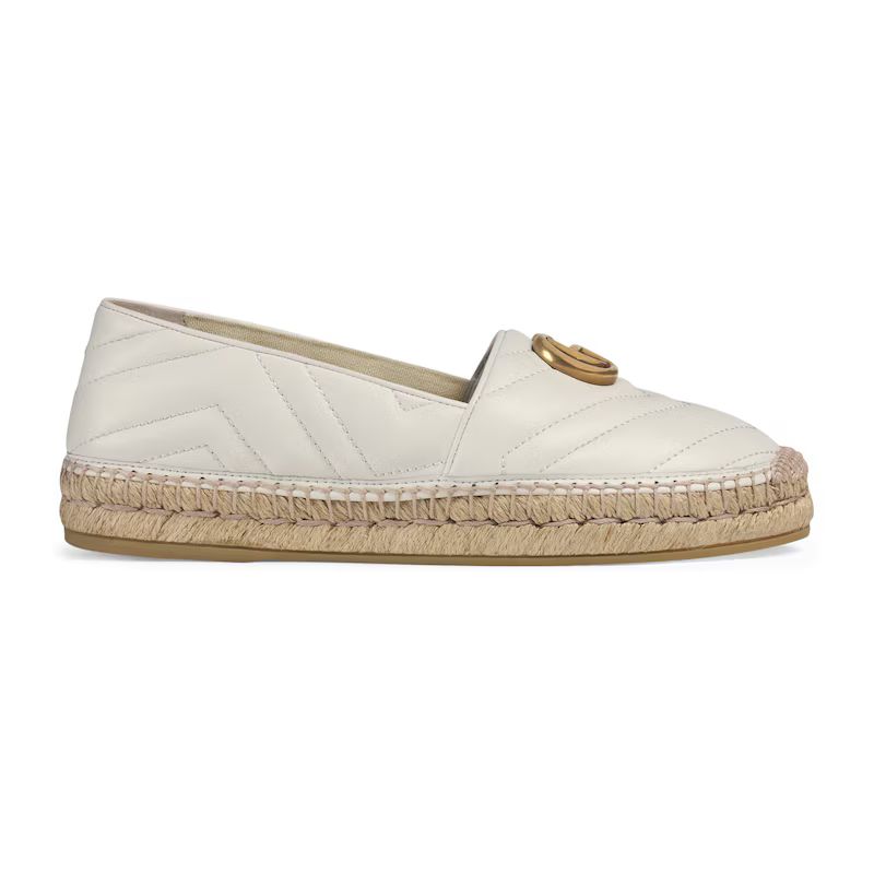Leather espadrille with Double G | Gucci (US)