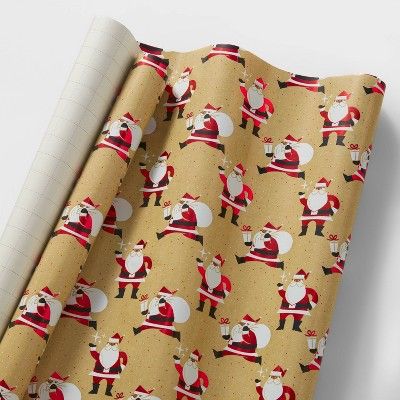 90 sq ft Santa Kraft Gift Wrap - Wondershop&#8482; | Target
