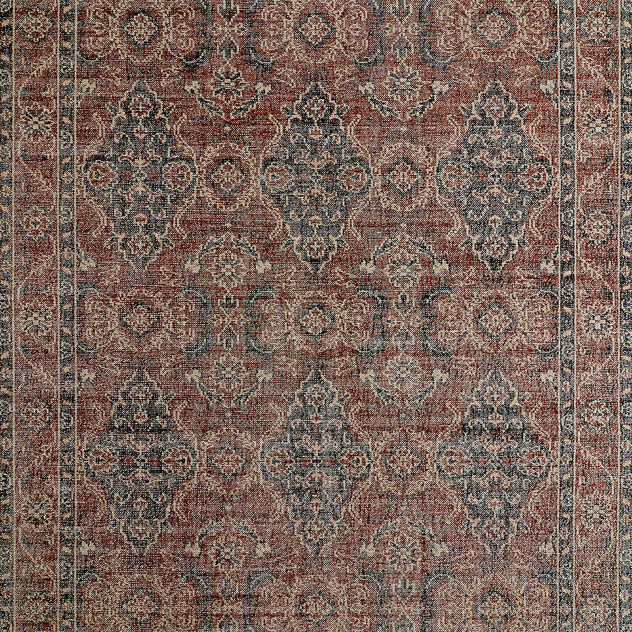 Amalfi Wool Traditional Hand-Knotted Rust Red Area Rug 9'x12' + Reviews | Crate & Barrel | Crate & Barrel