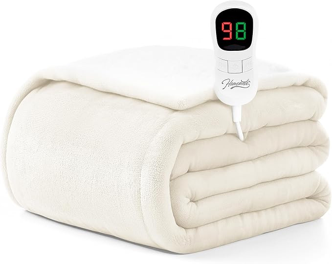 Heated Blanket Electric Throw - 50"x60" Heating Blanket Throw 1/2/4/6/8 Hours Auto-Off 10 Heat Le... | Amazon (US)
