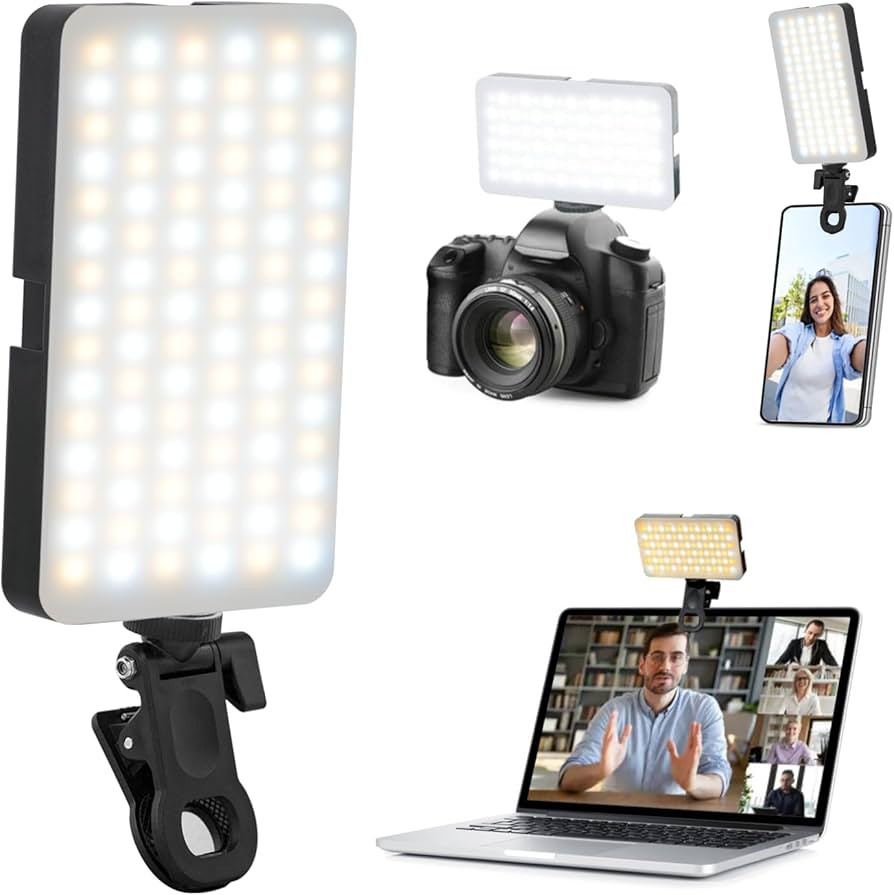 Portable Selfie Light for iPhone: Battery Rechargeable Phone Fill Lights, Ring Light for Camera P... | Amazon (US)