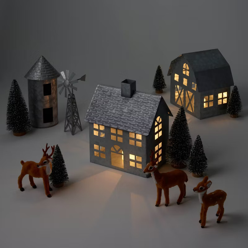 13pc Galvanized Metal House Village Kit - Wondershop™ | Target
