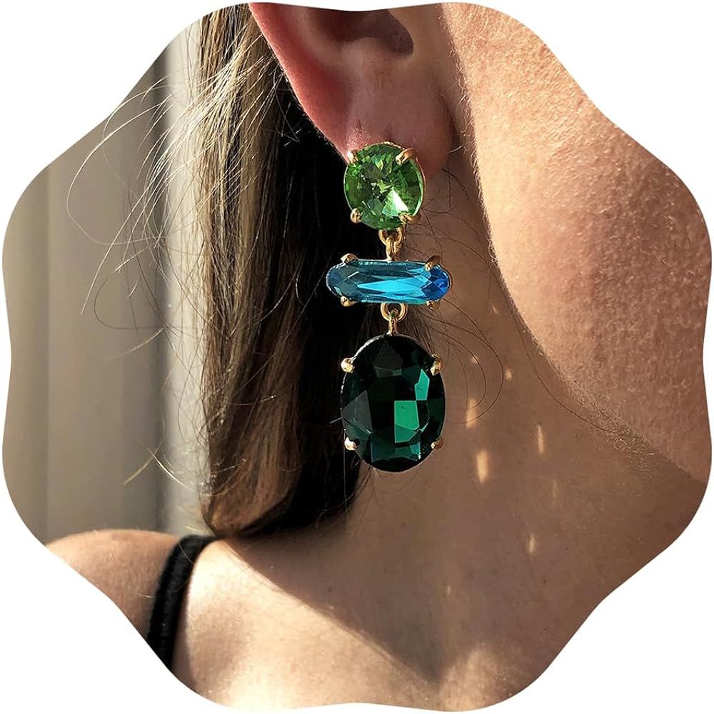 Women's Rhinestone Crystal Elegant Drop Dangle Earrings for Women and Girls | Amazon (US)