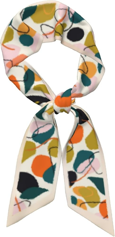 farg Silk Scarf Women Fashion Head Neck Skinny Scarf Printed for Hair Handbags Bag Dress 47.2\u20... | Amazon (US)
