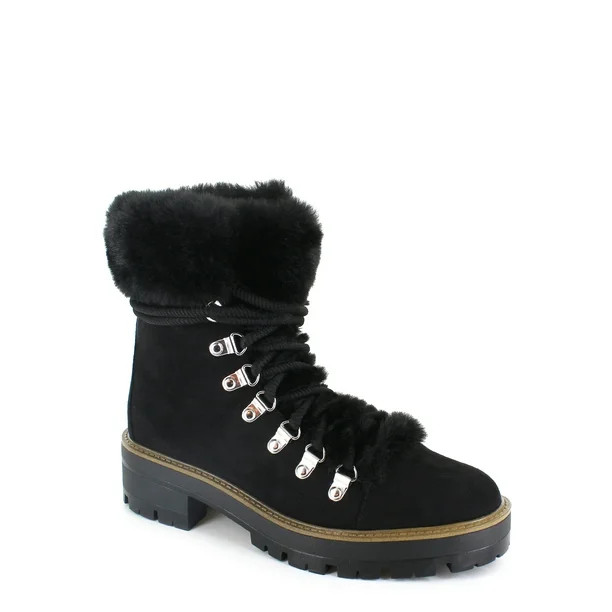 PORTLAND by Portland Boot Company Faux Fur Hiker Boot - Walmart.com | Walmart (US)