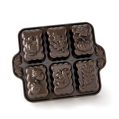 Nordic Ware Harvest Mini Loaf Pan, 5-Cup, Bronze | Amazon (US)