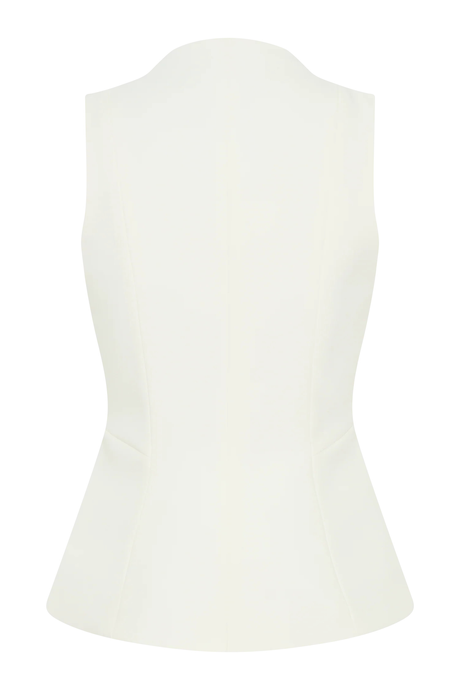 Structured Vest Top - Ivory | MESHKI US