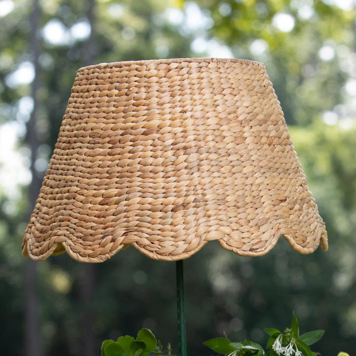 Scalloped Lampshade in Water Hyacinth | Over The Moon