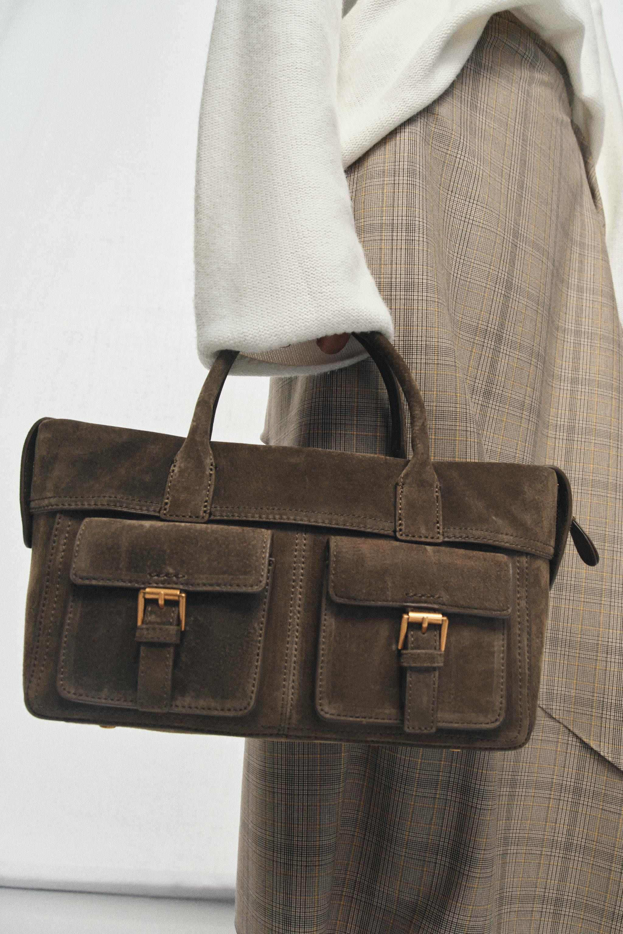 LEATHER POCKET BAG | Zara US