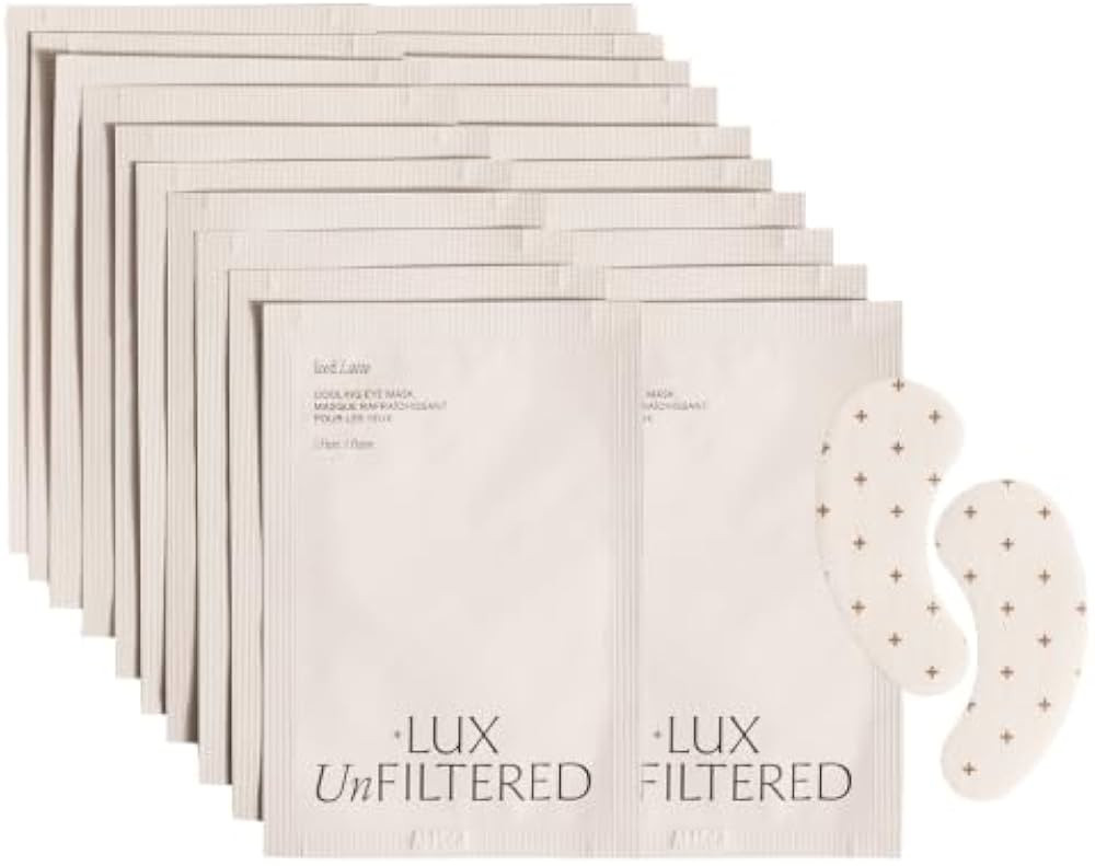 + Lux Unfiltered Cooling Under Eye Patches - Anti-Slip Caffeine Infused Korean Eye Mask - Reduces... | Amazon (US)