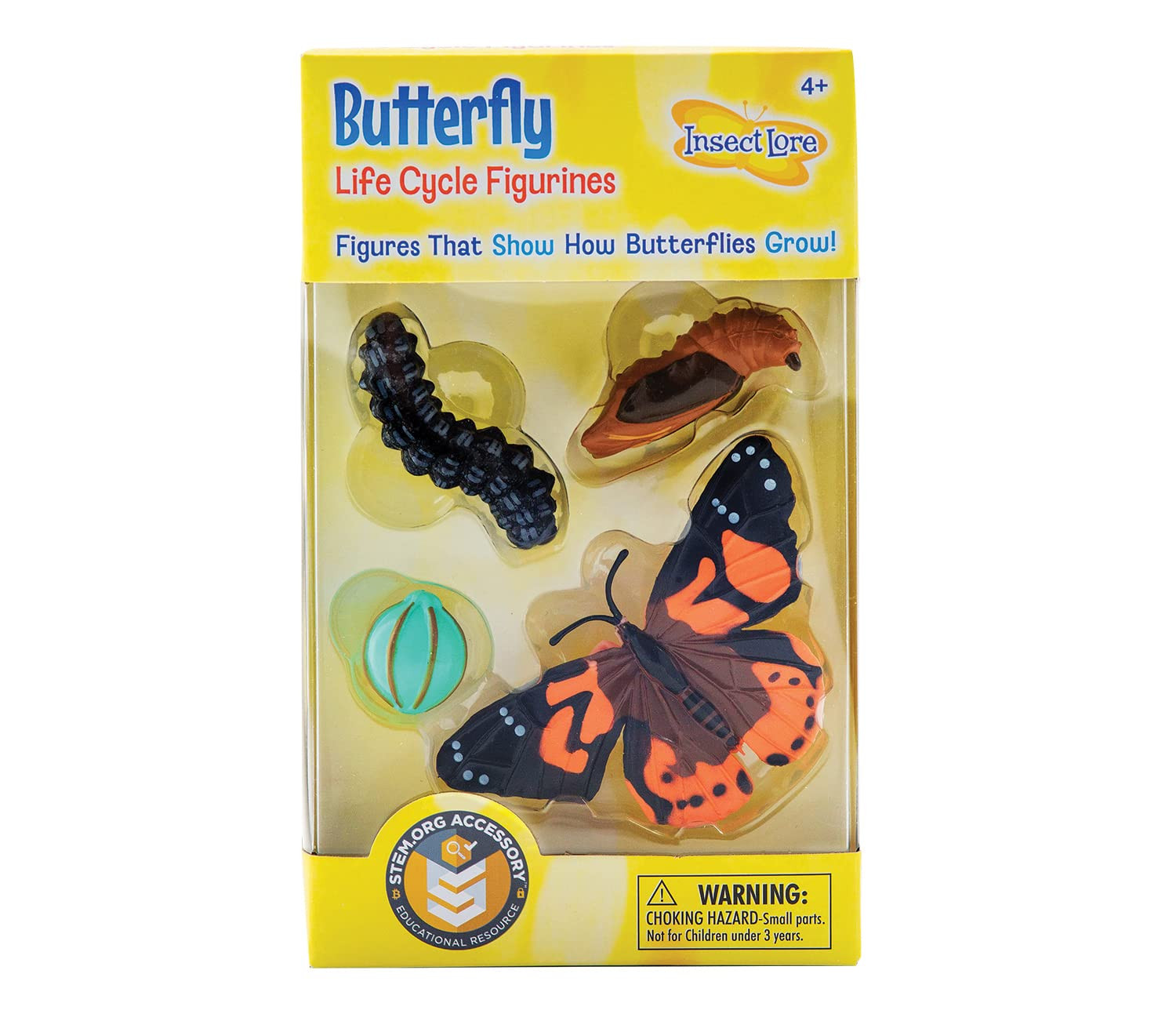 Insect Lore Butterfly Learning Toy - 4 Piece Set Shows Metamorphasis Of A Butterfly | Amazon (US)
