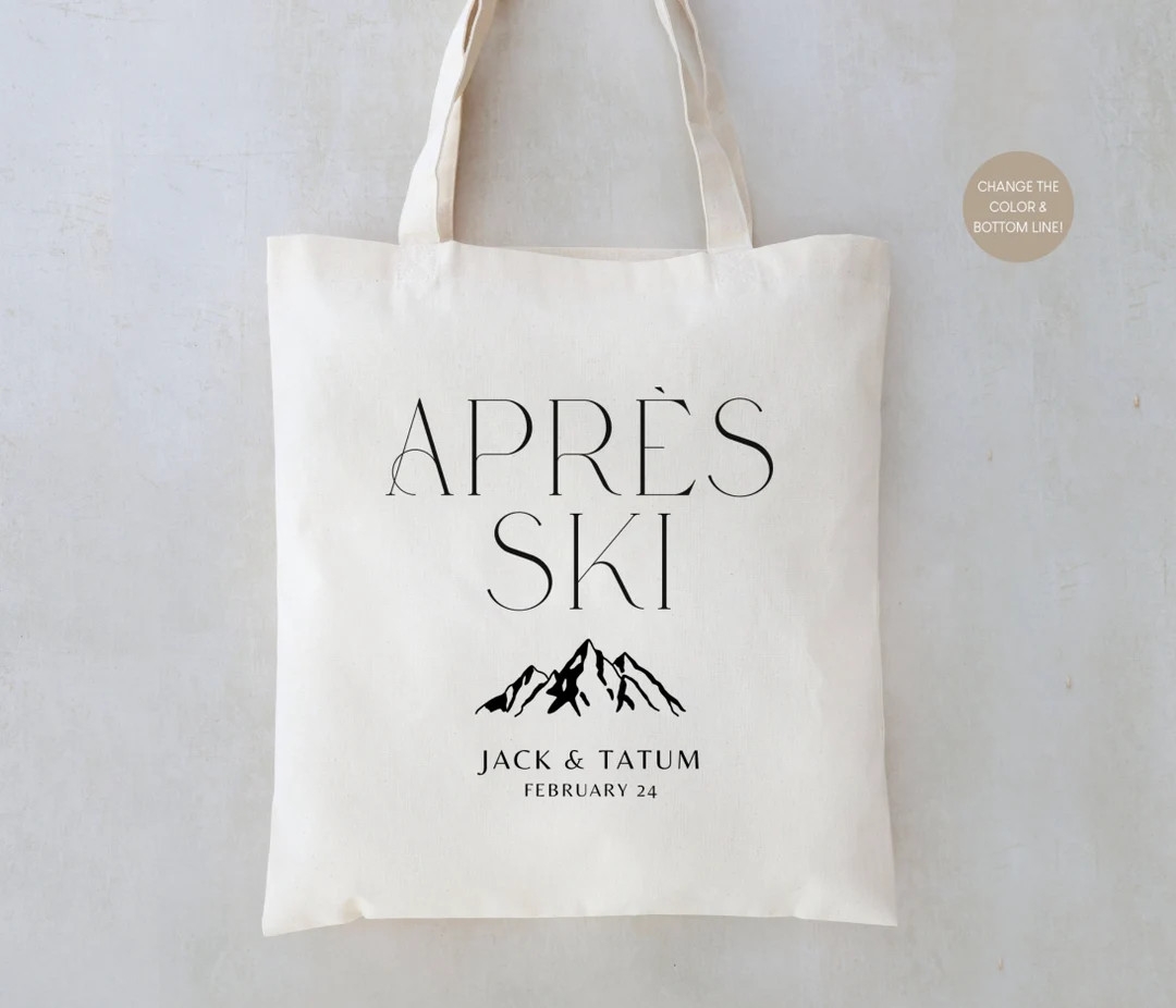 Mountain Wedding Welcome Tote Apres Ski Totes Mountain - Etsy | Etsy (US)