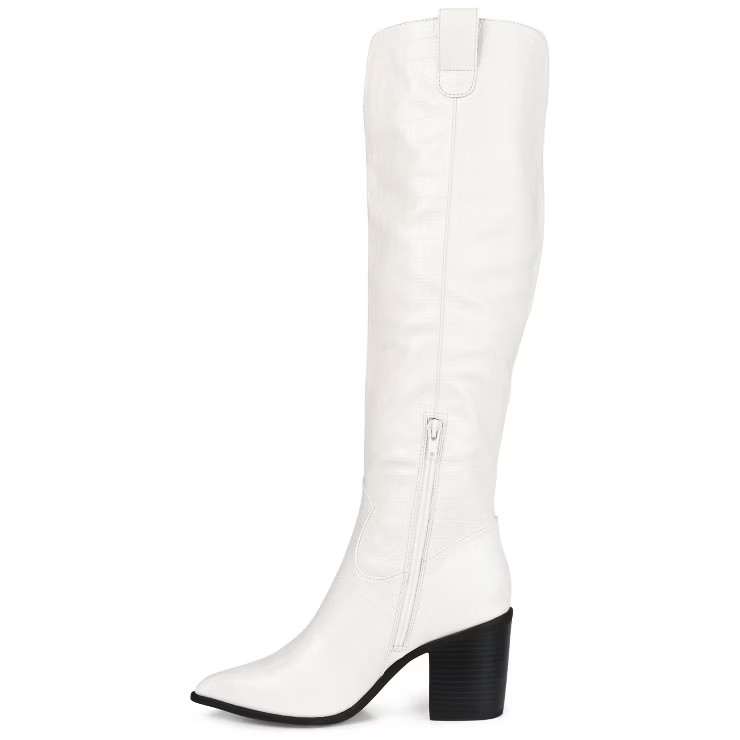 Journee Collection Womens Therese Tru Comfort Foam Wide Calf Stacked Heel Knee High Boots | Target
