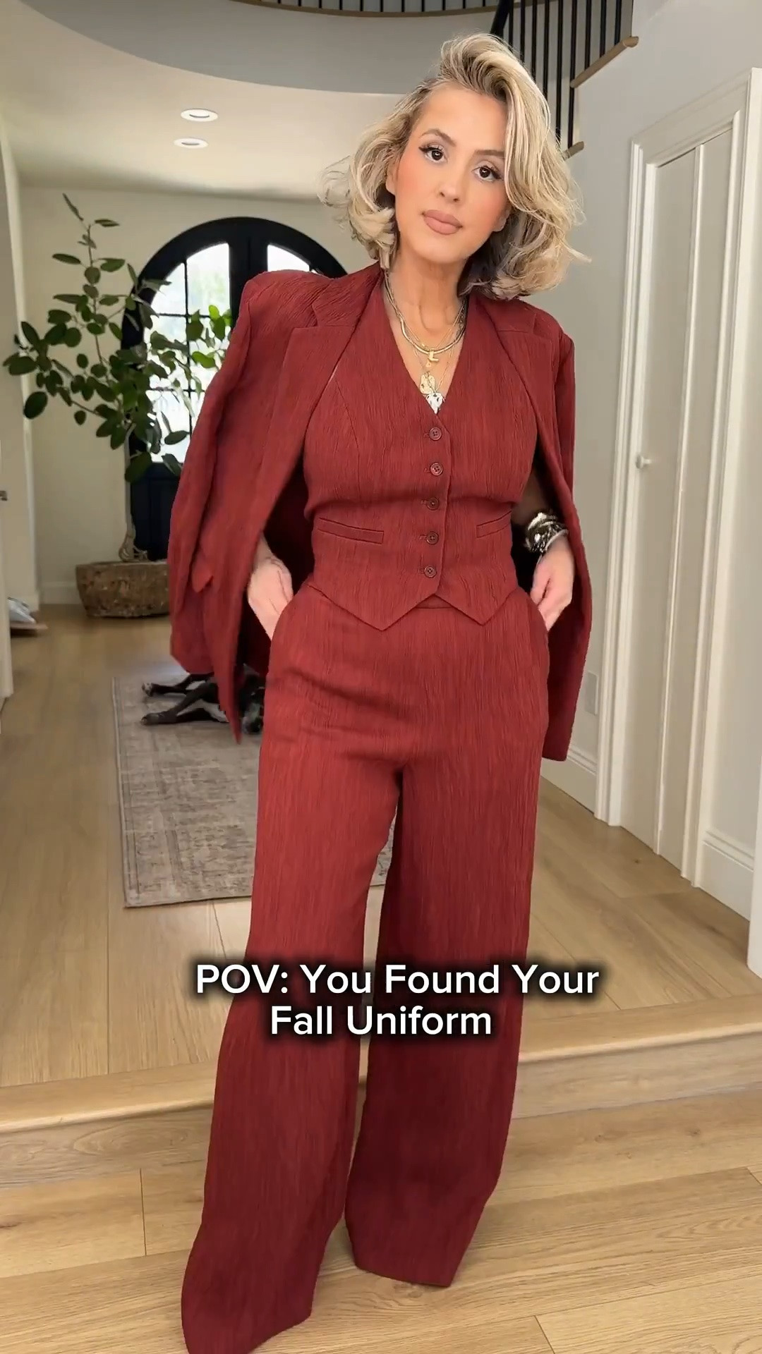 Looking Put Together Just Got Easier @Express just always knows what they’re doing 😍. The perfect transitional early fall matching sets.

This is my definition of outfits for women over 40! 

Size 4 in pants
XS in tops

#LTKgrwm #LTKootd #LTKU